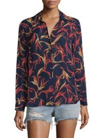 L AGENCE - Nina Flame Print Blouse at Saks Fifth Avenue