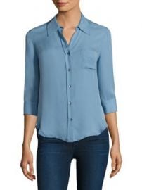 L AGENCE - Ryan Three-Quarter Sleeve Silk Blouse at Saks Fifth Avenue