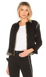 L AGENCE Celine Studded Jacket in Saturated Black from Revolve com at Revolve