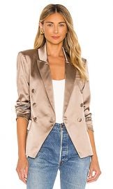 L AGENCE Kenzie Double Breasted Blazer in Hazelwood from Revolve com at Revolve