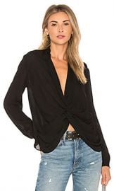 L AGENCE Mariposa Blouse in Black from Revolve com at Revolve