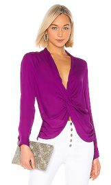 L AGENCE Mariposa Blouse in Bright Plum from Revolve com at Revolve