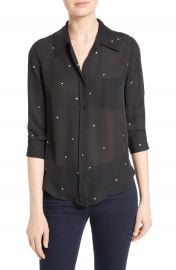 L AGENCE Ryan Star Print Silk Blouse at Nordstrom