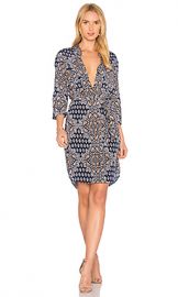 L AGENCE Stella Dress in Navy Multi from Revolve com at Revolve