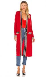 L AGENCE Tinsley Long Cardigan in Fiery Red from Revolve com at Revolve