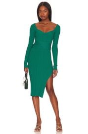 L Academie Pabla V Neck Midi Dress at Revolve