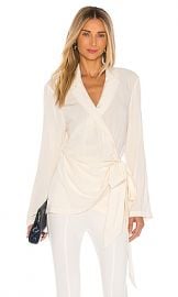 L Academie The Bernardine Top in Eggnog White from Revolve com at Revolve