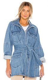 L Academie The Camillei Jacket in Indigo Blue from Revolve com at Revolve