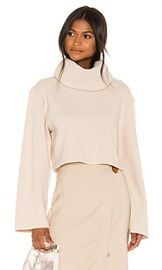 L Academie The Clara Crop Top in Cream from Revolve com at Revolve