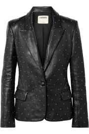 L Agence - Montegoi studded leather blazer at Net A Porter