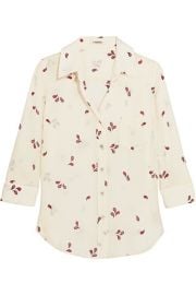 L Agence   Ryan printed washed-silk shirt at Net A Porter