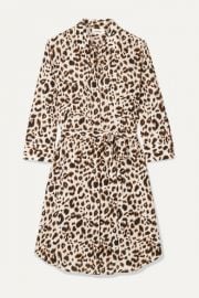 L Agence - Stella belted leopard-print silk mini dress at Net A Porter