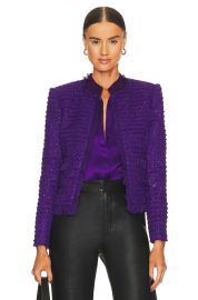 L Agence Angelina Sequin Tweed Jacket at Revolve