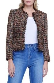 L Agence Angelina Tweed Plaid Jacket at Nordstrom Rack