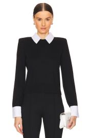 L Agence April Poplin Collar Pullover at Revolve