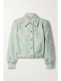 L Agence Bridges Cropped Metallic Tweed Jacket at Net a Porter