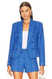 L Agence Brooke Double breasted Crop Blazer at Revolve