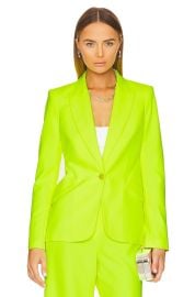 L Agence Chamberlain Tailored Blazer in Chartreuse at Revolve