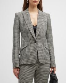 L Agence Chamberlain Two Tone Single Breasted Blazer at Neiman Marcus