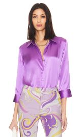 L Agence Dani 3 4 Sleeve Blouse in Orchid at Revolve