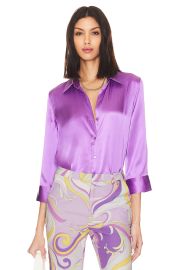 L Agence Dani Blouse in Orchid at Revolve