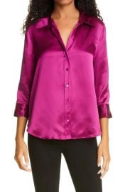 L Agence Dani Silk Charmeuse Blouse at Nordstrom