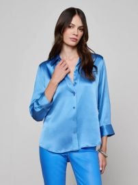 L Agence Dani Silk Charmeuse Blouse at L'Agence