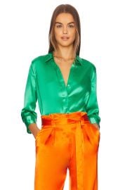 L Agence Dani Top in Jade at Revolve