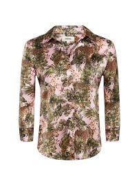 L Agence Dani Tropical Silk Blouse at Saks Fifth Avenue