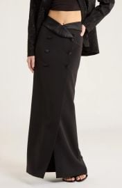 L Agence Diara Tuxedo Maxi Skirt at Nordstrom Rack