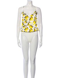 L Agence Floral Print Silk Bodysuit at The Real Real