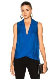 L Agence Freja Top in St Tropez Blue at Forward