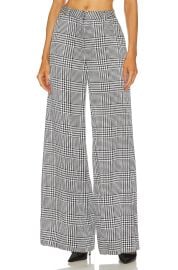 L Agence Gavin Houndstooth Wide Leg Pants at Revolve