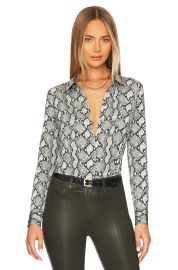 L Agence Harmony Print Blouse at Revolve