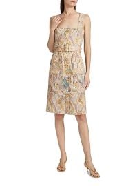 L Agence Idy Paisley Stretch Cotton Knee Length Shirtdress at Saks Fifth Avenue