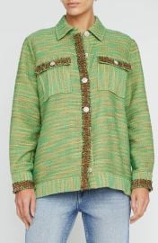 L Agence Jeanine Cotton Blend Tweed Shirt Jacket at Nordstrom