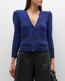 L Agence Jenni Waffle Knit Cardigan at Neiman Marcus