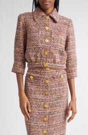 L Agence Jia Crop Tweed Jacket at Nordstrom Rack