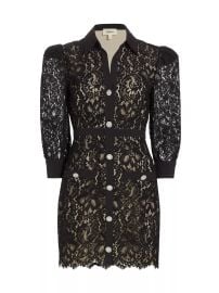 L Agence Kamala Lace Mini Shirtdress at Saks Fifth Avenue