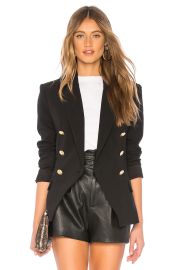 L Agence Kenzie Blazer in Black at Revolve