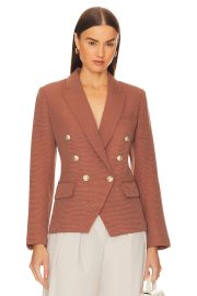 L Agence Kenzie Blazer in Fawn Ivory at Revolve