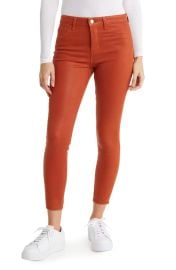 L Agence Margot Coated Crop High Waist Skinny Jeans at Nordstrom Rack