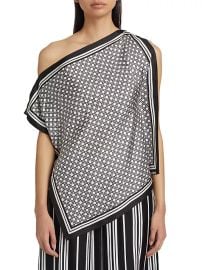 L Agence Oskar One Shoulder Scarf Top at Saks Fifth Avenue