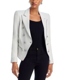 L Agence Ottilie Leather Blazer at Bloomingdales