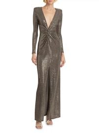 L Agence Rosetta Metallic Maxi Dress at Saks Fifth Avenue