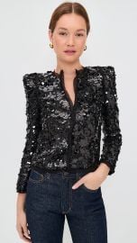 L Agence Shai Paillette Strong Shoulder Jacket at Shopbop