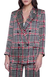 L Agence Taryn Double Breasted Silk Blazer at Nordstrom