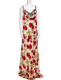 L Agence Venice Floral Silk Cowlneck Gown at The Real Real