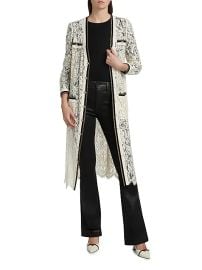 L Agence Whisper Contrast Trimmed Lace Cardigan at Saks Fifth Avenue