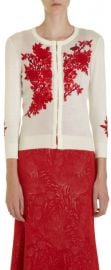 L Wren Scott Classic Embroidered Cardigan at Barneys